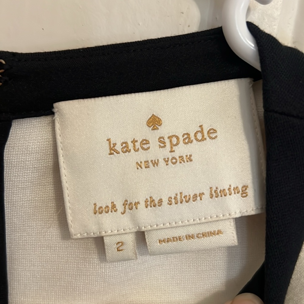 🔥🔥Kate spade Elegant Black and White Sleeveless Dress 2 - Picture 3 of 4